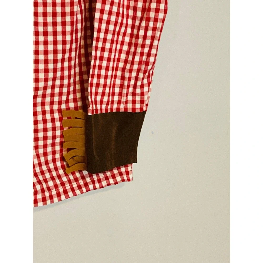 Gymboree cowboy gingham western shirt fringed Halloween costume boys girls 10 12